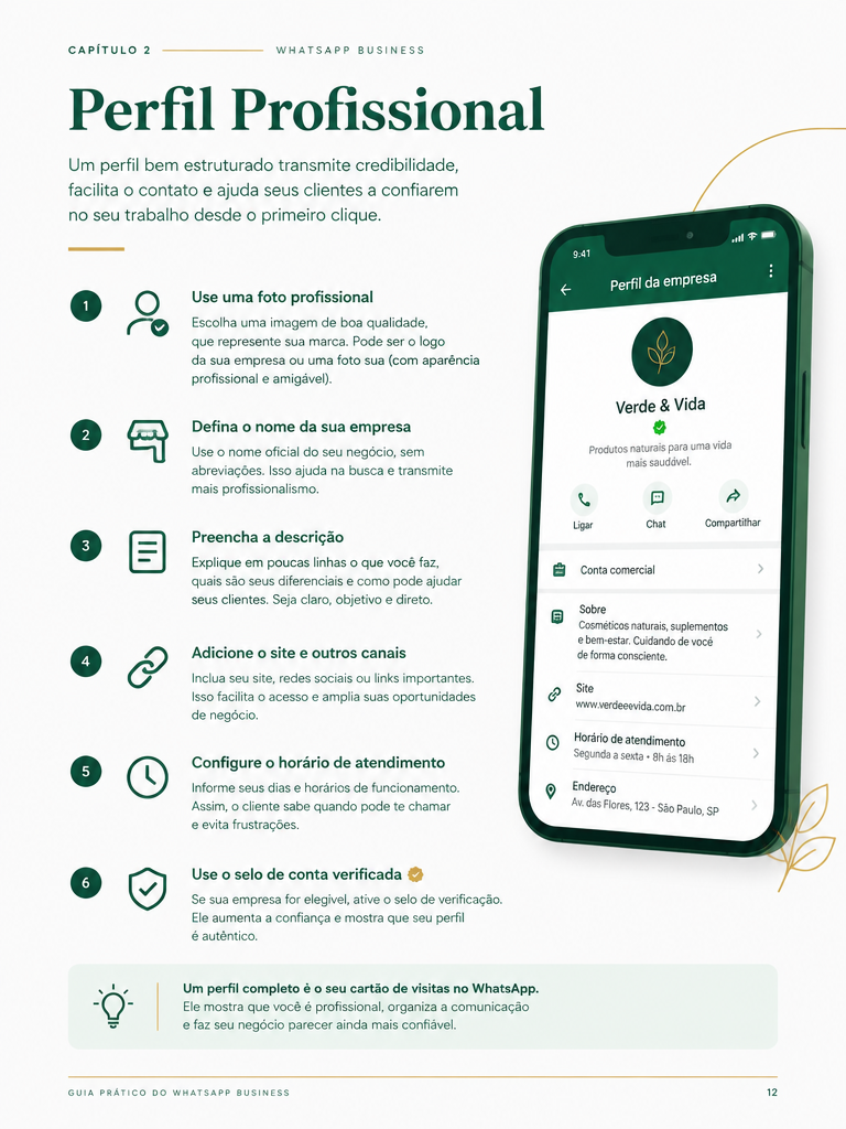 Página interna do ebook: Perfil Profissional