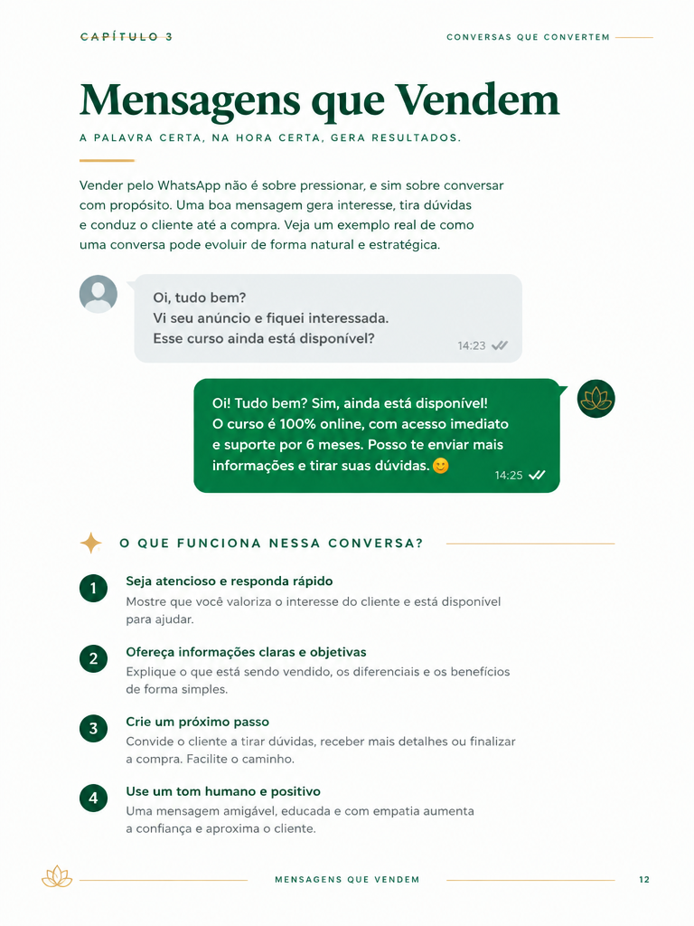Página interna do ebook: Mensagens que Vendem